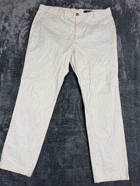 Vineyard Vines Mens White Cotton Chinos Pants Size 38x32